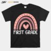 First Grade Rainbow Team Hello 1St Grade Rocks Squad Teacher T-Shirt