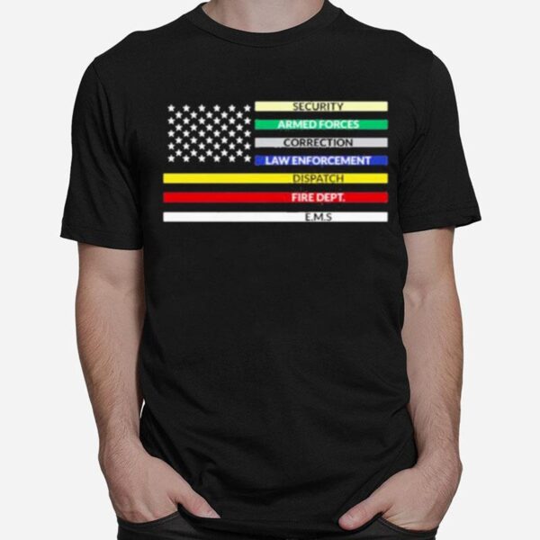 First Responder American Flag T-Shirt