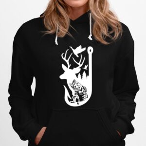 Fish Deer Bass Duck Fishing Hoodie