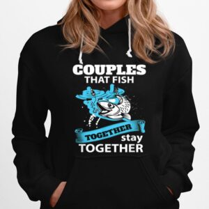 Fishing Couple Everyday Text Simple Retro Hoodie