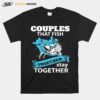 Fishing Couple Everyday Text Simple Retro T-Shirt