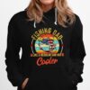 Fishing Dad Like A Regular Dad But Cooler Retro Vintage American Flag Hoodie