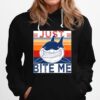 Fishing Shark Just Bite Me Vintage Hoodie