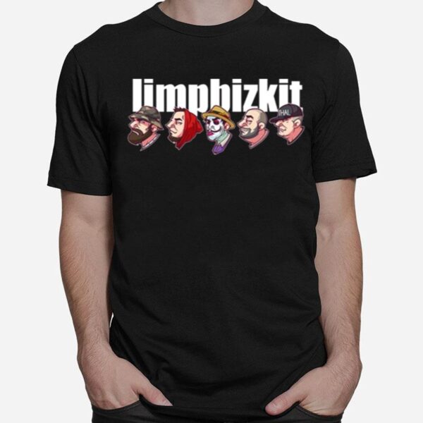 Five Faces Of Limp Bizkit Fanart T-Shirt