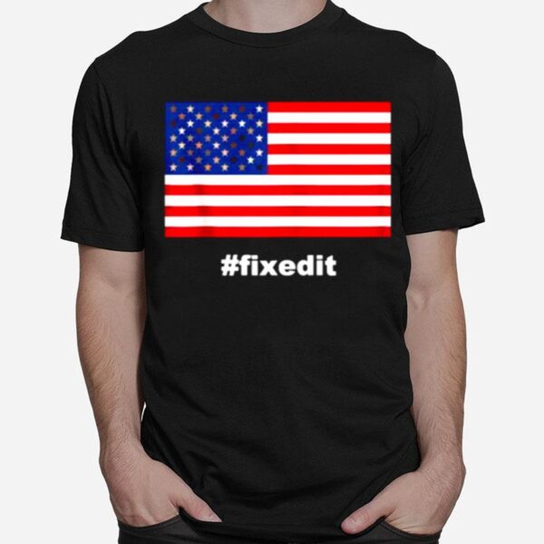 Fixedit Juneteenth Reparation American Diversity Flag Zip T-Shirt