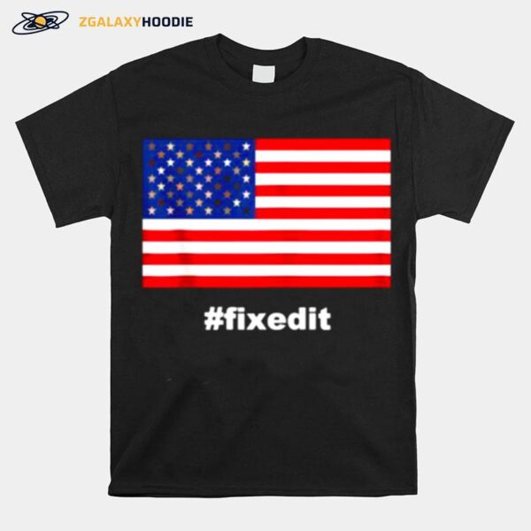 Fixedit Juneteenth Reparation American Diversity Flag Zip T-Shirt