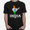 Flag Souvenir Indian Map Distressed India T-Shirt