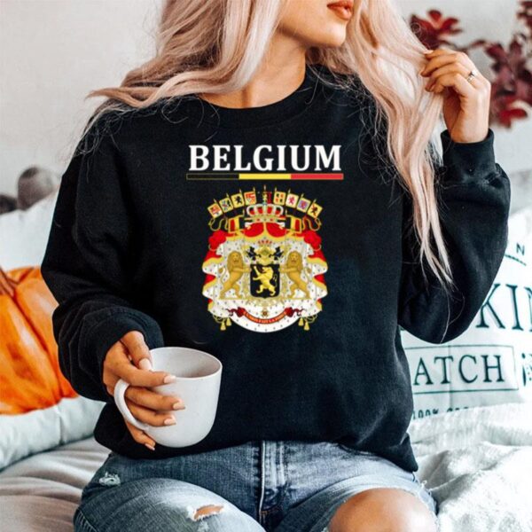 Flagge Belgien Wappen Belgien Belgische Flagge Sweater