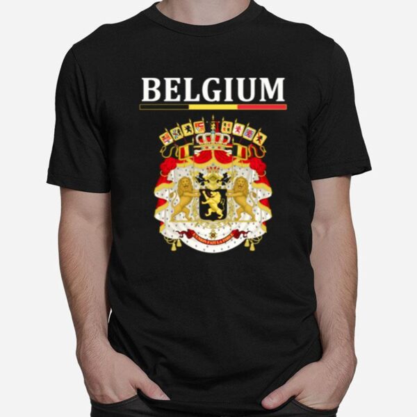 Flagge Belgien Wappen Belgien Belgische Flagge T-Shirt