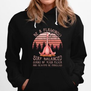 Flamingo Be A Flamingo Stay Balanced Stand By Your Flock And Always Be Fabulous Hoodie
