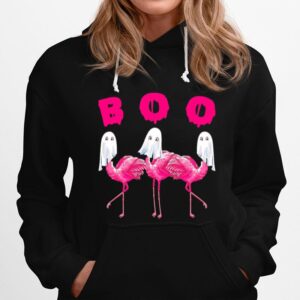 Flamingo Boo Happy Halloween Hoodie