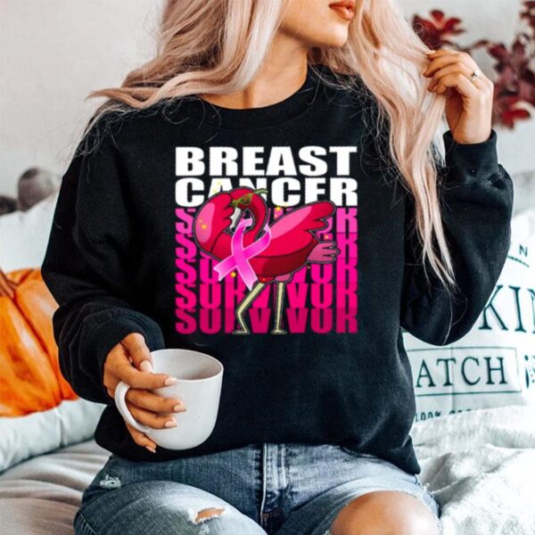 Flamingo Breast Cancer Survivor Sweater