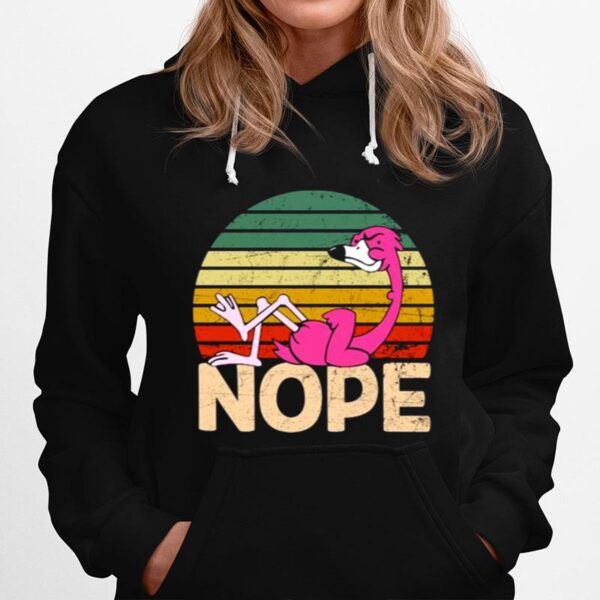 Flamingo Coffee Nope Still Dont Care Try Again Tomorrow Vintage Hoodie