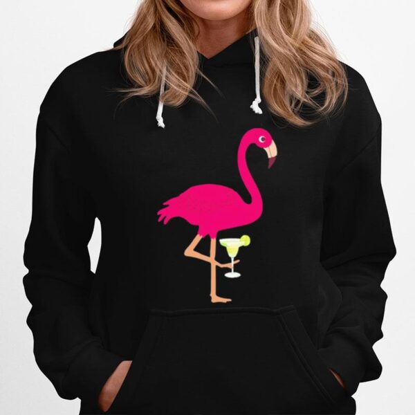 Flamingo Drinking Margarita Hoodie