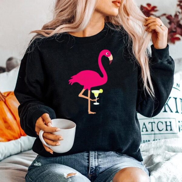 Flamingo Drinking Margarita Sweater