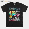 Flamingo Drinks Well With Others T-Shirt