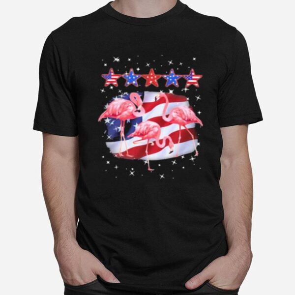 Flamingo Five Star America For Flamingo Lover T-Shirt