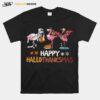 Flamingo Happy Hallothanksmas T-Shirt