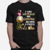 Flamingo I Like Bourbon And Camping And Maybe 3 People T-Shirt