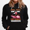 Flamingo Nope Still Dont Care Try Again Tomorrow Hoodie