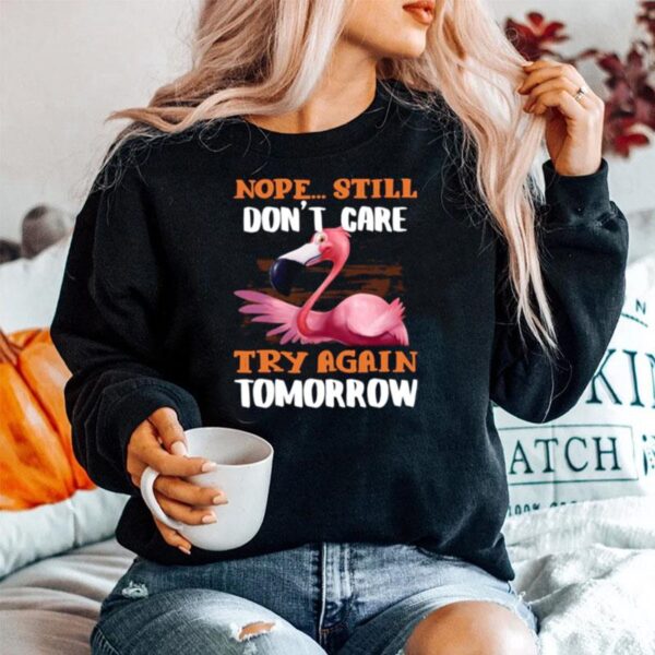 Flamingo Nope Still Dont Care Try Again Tomorrow Sweater