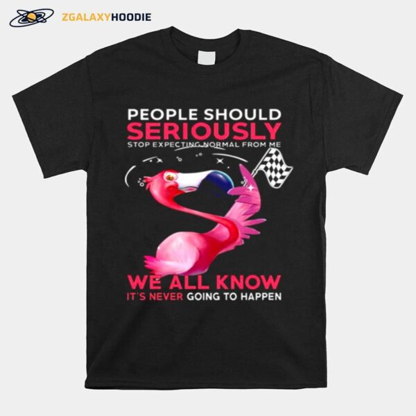 Flamingo People Should Seriously We All Know Its Never Going To Happen T-Shirt