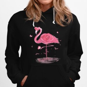 Flamingo Rose Hope Breast Cancer Water Hoodie