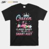 Flamingo Sewing Queen Classy Sassy And A Bit Smart Assys T-Shirt