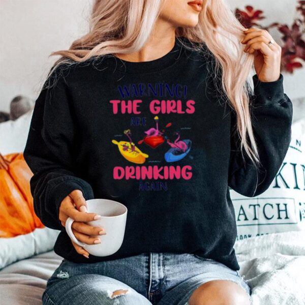 Flamingo Warning The Girl Are Drinking Again Sweater