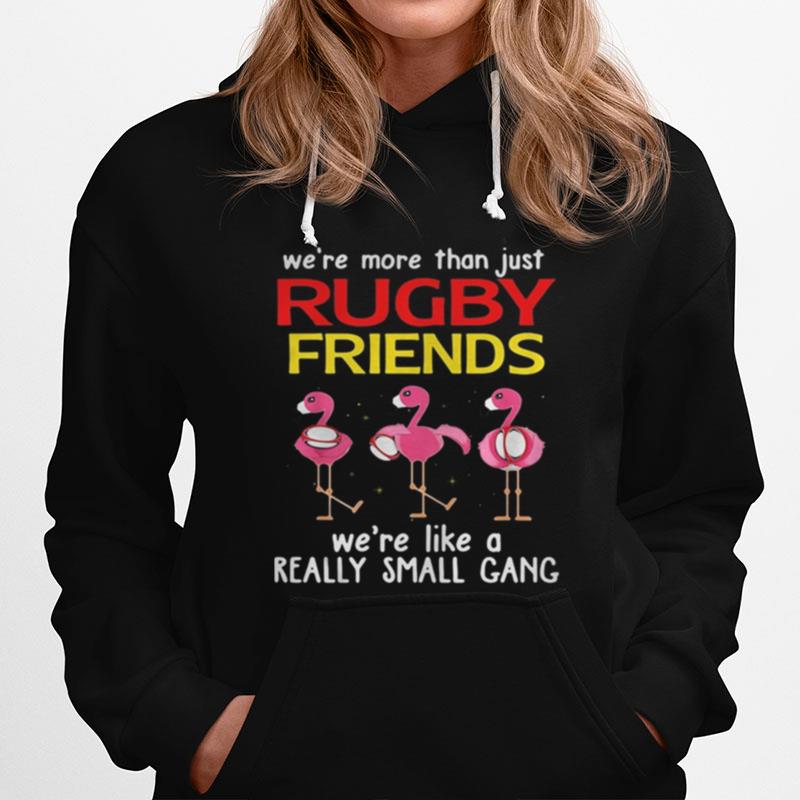 Flamingo We%E2%80%99Re More Than Just Rugby Friends We%E2%80%99Re Like A Really Small Gang Hoodie