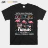 Flamingo Were More Than Just Quilting Friends Were Like A Really Small Gang T-Shirt