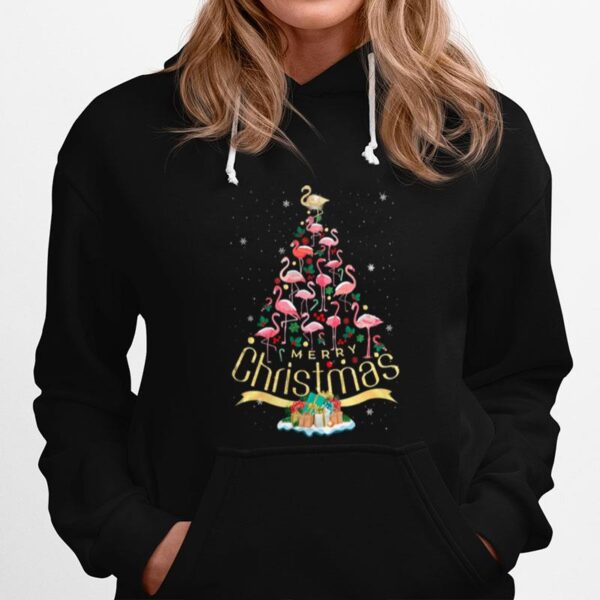 Flamingos Christmas Tree Hoodie