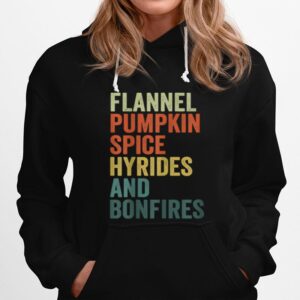 Flannel Pumpkin Spice Fall Saying Apparel Thanksgiving Hoodie