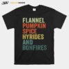 Flannel Pumpkin Spice Fall Saying Apparel Thanksgiving T-Shirt