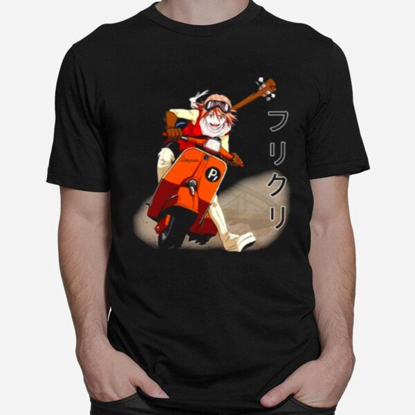 Flcl Haruko On Vespa T-Shirt