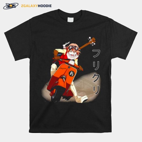 Flcl Haruko On Vespa T-Shirt