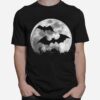 Fledermause Beim Vollmond Gothic Gruftie Flatterviecher T-Shirt