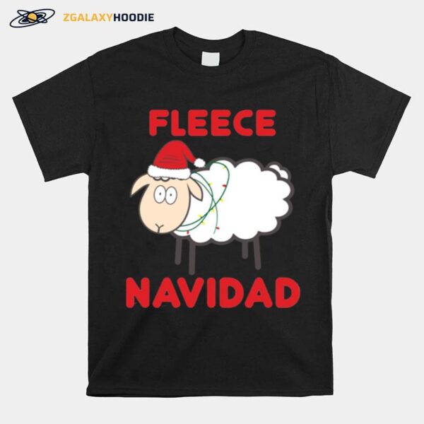 Fleece Navidad Christmas Funny Sheep Holiday T-Shirt