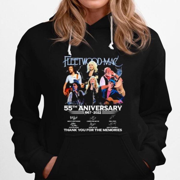 Fleetwood Mac 55Th Anniversary 1967 2022 Thank You For The Memories Signature Hoodie