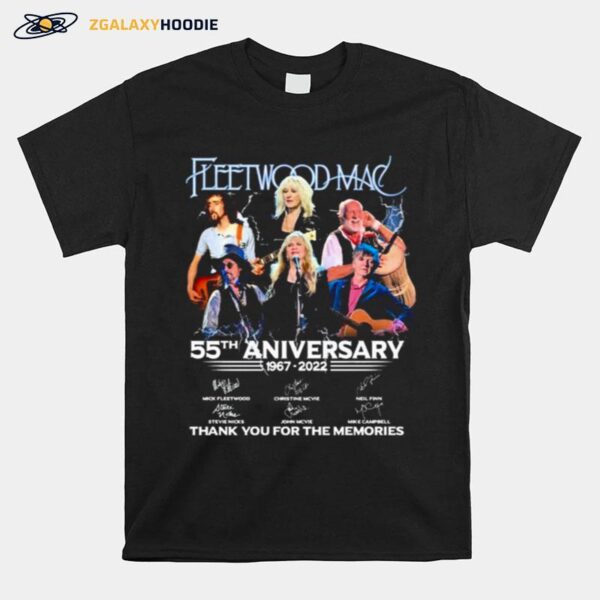 Fleetwood Mac 55Th Anniversary 1967 2022 Thank You For The Memories Signature T-Shirt