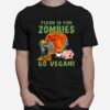 Flesh Is For Zombies Go Vegan Halloween T-Shirt