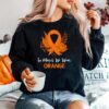 Floral In March We Wear Orange Ms Awareness Sweater