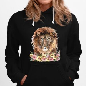 Floral Male Lion Safari Hoodie