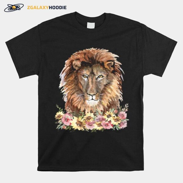 Floral Male Lion Safari T-Shirt