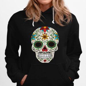 Floral Sugar Skull Day Of The Dead Hoodie