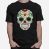 Floral Sugar Skull Day Of The Dead T-Shirt