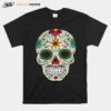 Floral Sugar Skull Day Of The Dead T-Shirt