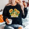 Floral Sunflower Gnome For Hippies Spring Gardener Gnomie Sweater