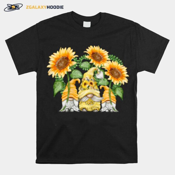 Floral Sunflower Gnome For Hippies Spring Gardener Gnomie T-Shirt