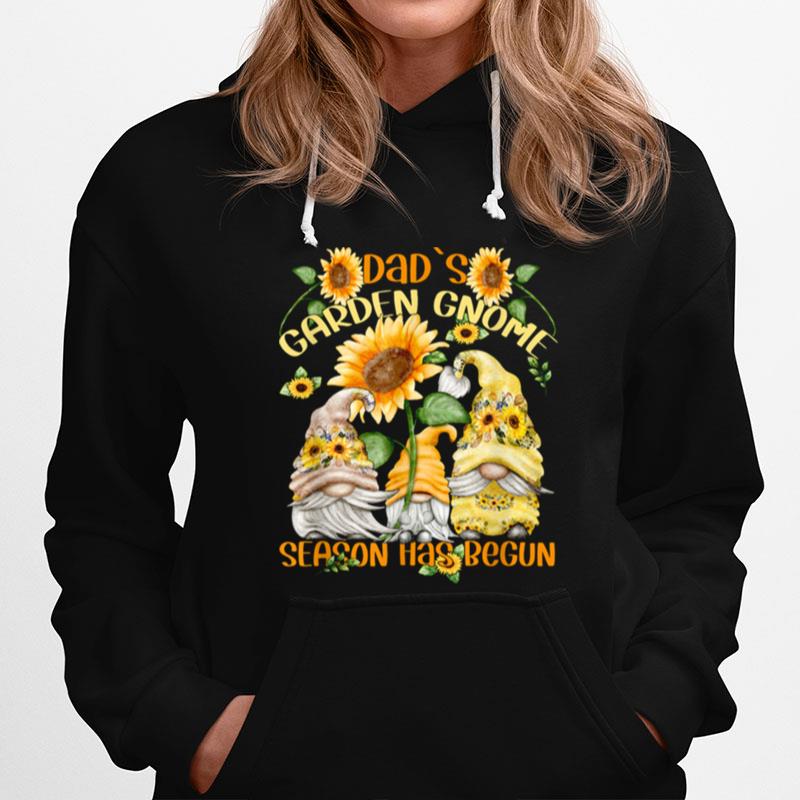 Floral Sunflower Gnome Quote For Spring Gardener Dad Hoodie